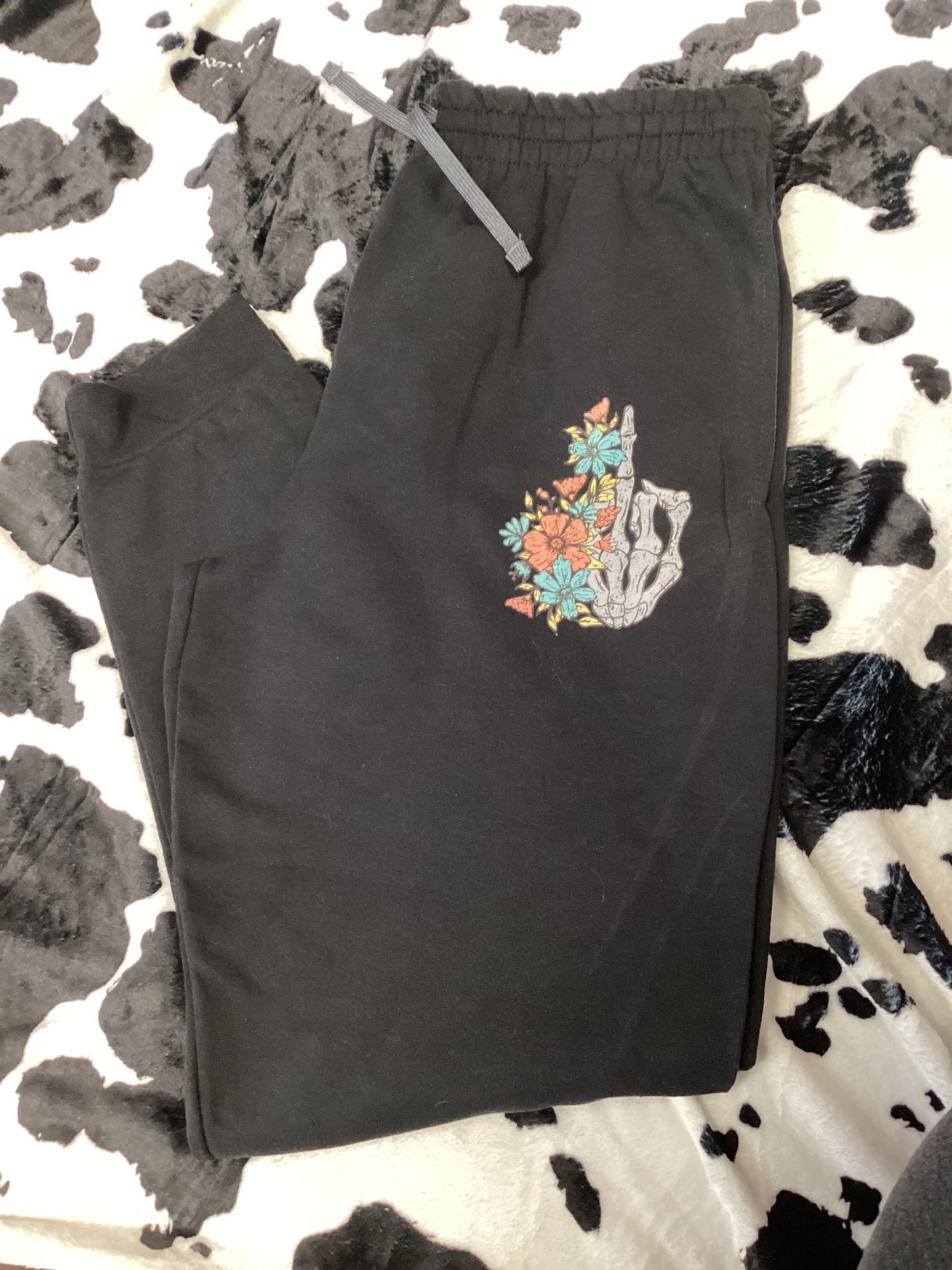 Skeleton hand joggers