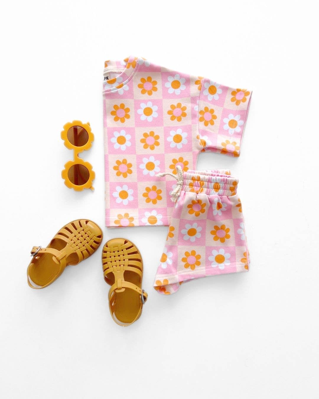 Lucky Panda Kids - Shorts Set | Retro Daisy: 5T