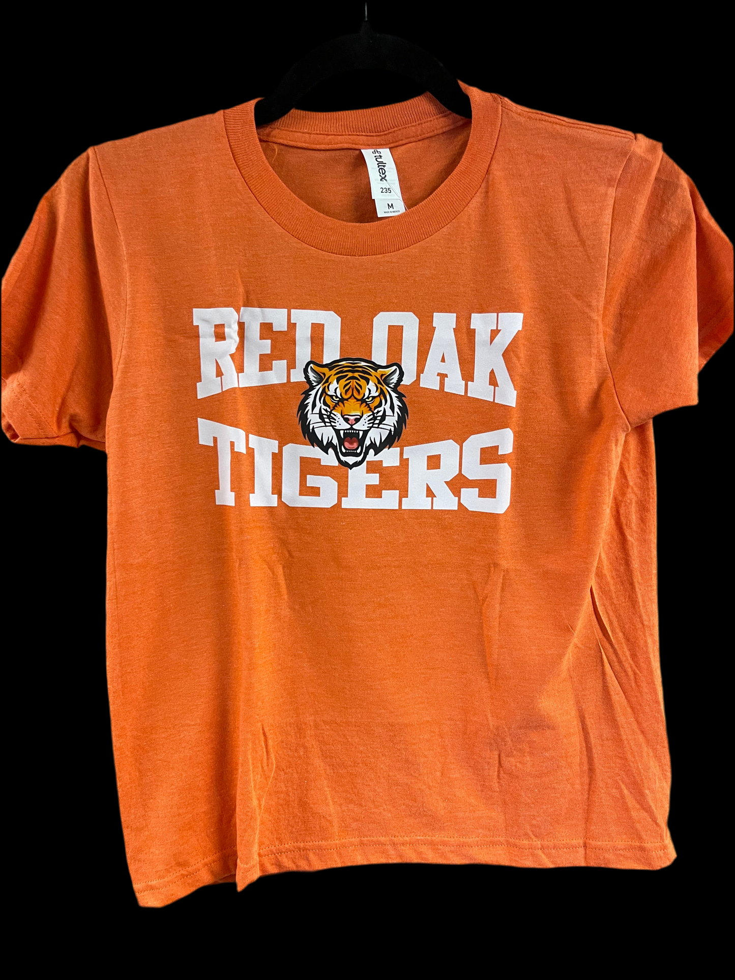 Red Oak Tigers Block White T-shirt