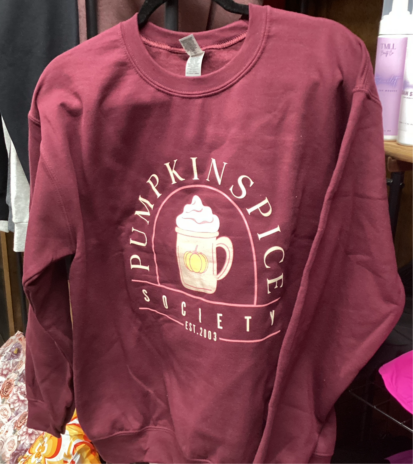 Pumpkin Spice Society Maroon Crew