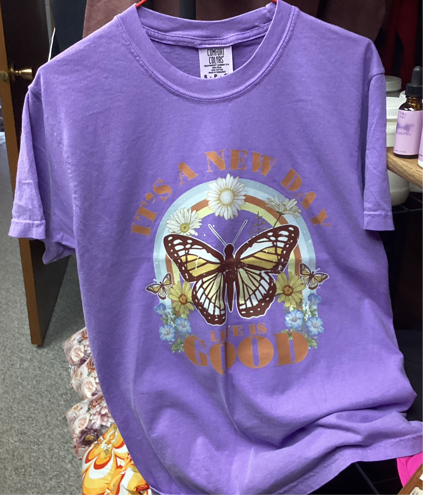 Its A New Day Butterfly Grape Tee