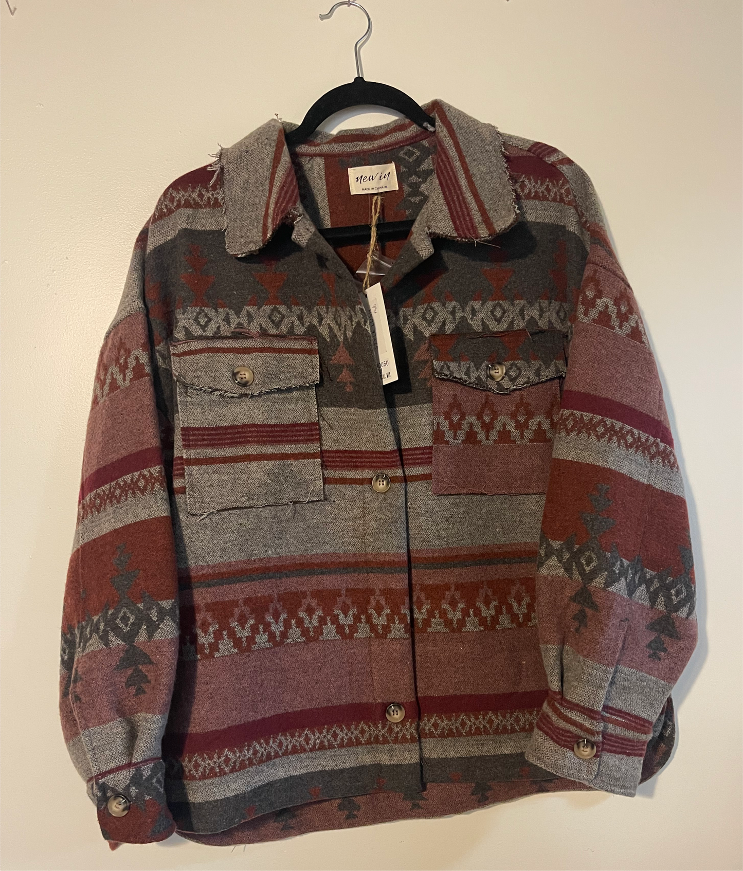 New In Aztec Shacket
