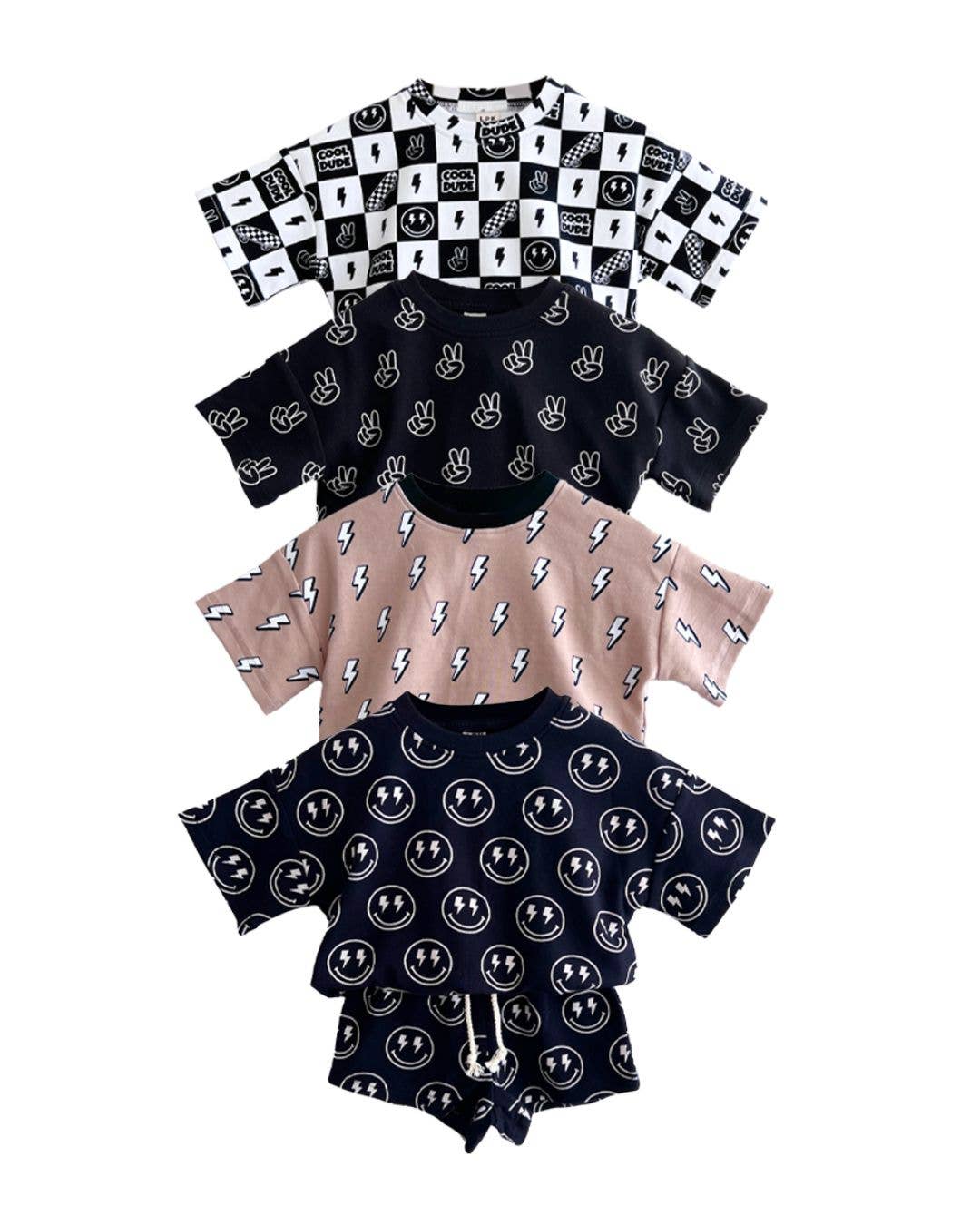 Lucky Panda Kids - Shorts Set | Good Vibes: 3T