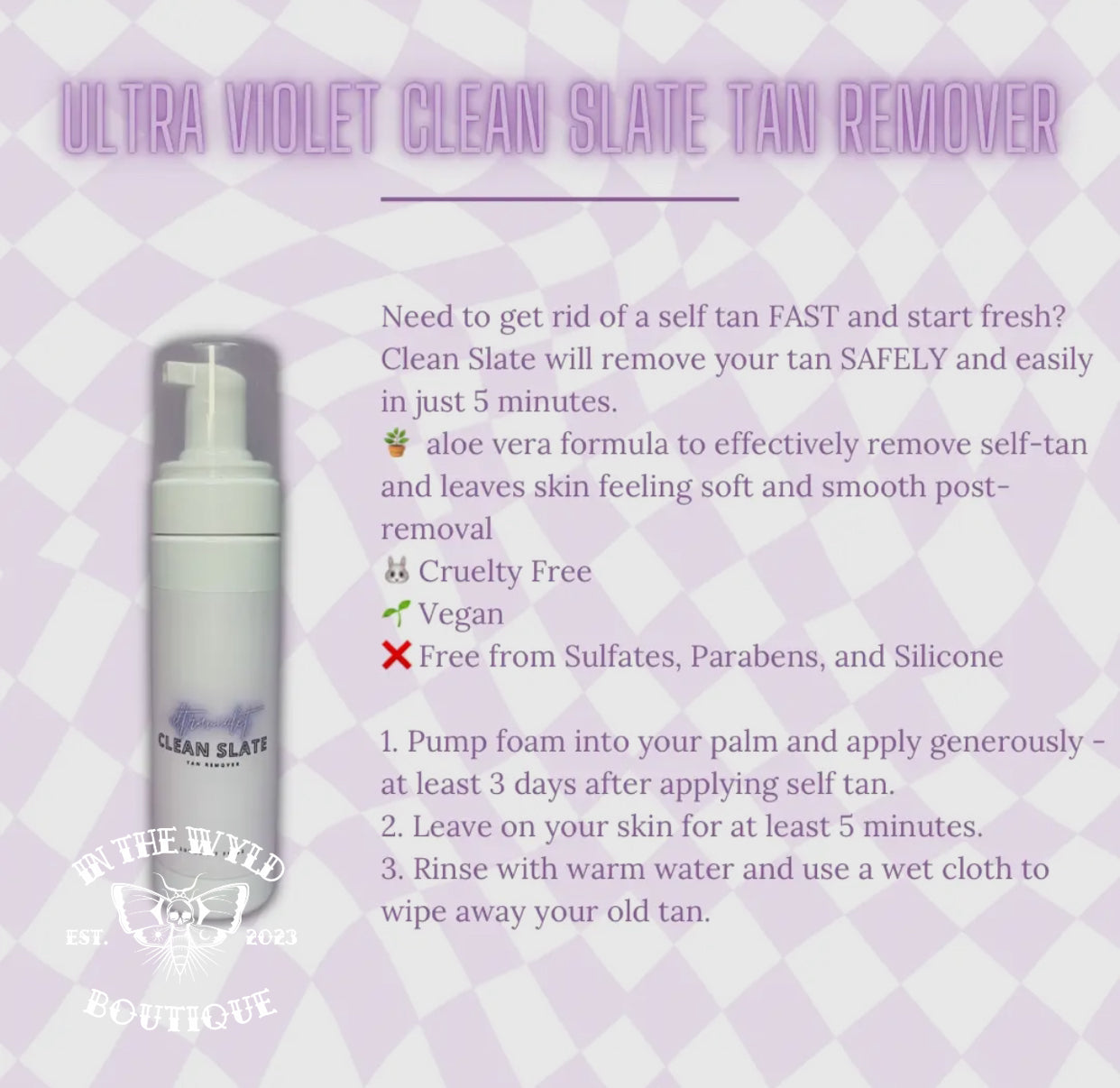 ultra violet clean slate tan remover