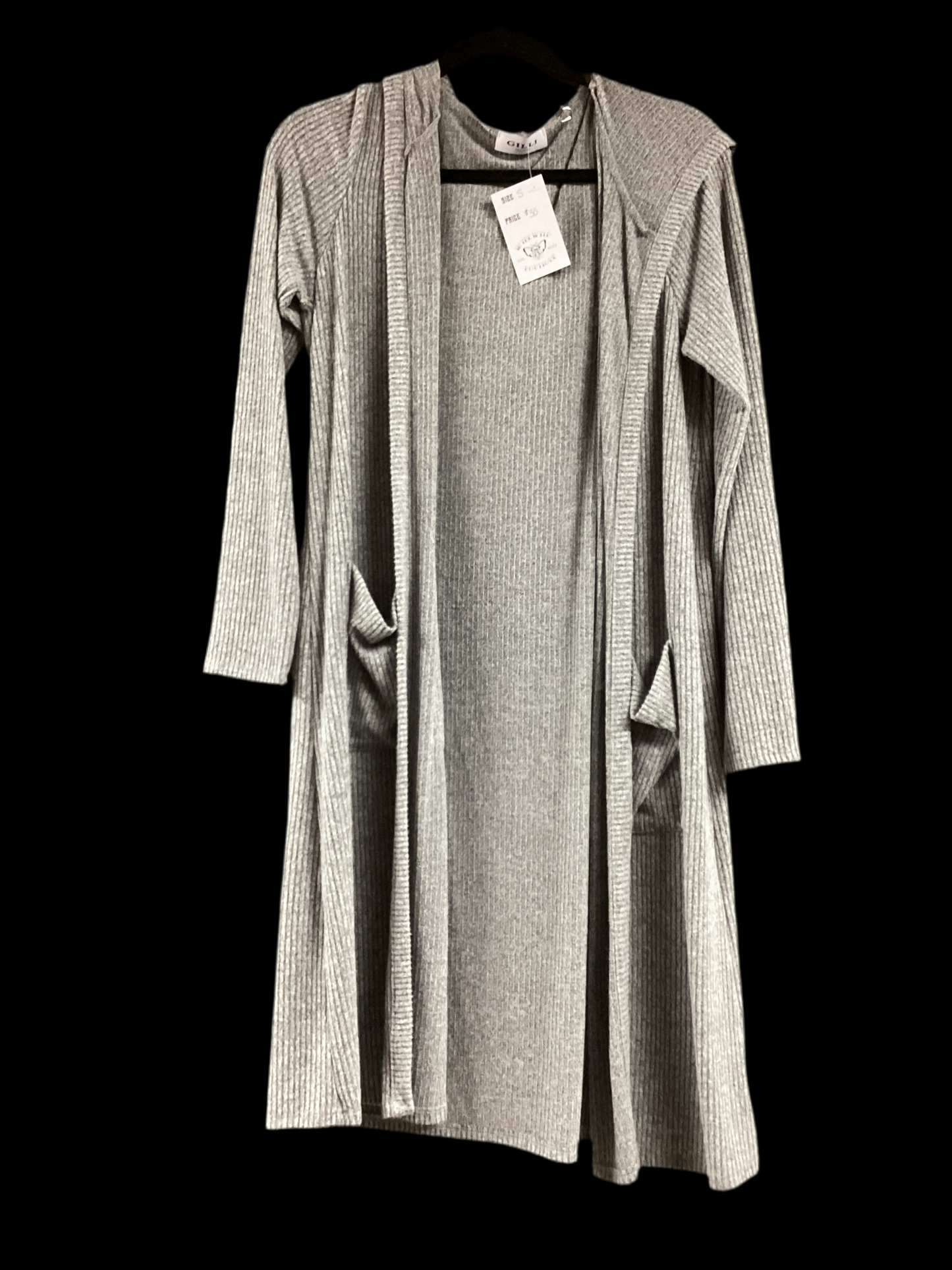Gilli Hooded Ribbed Duster