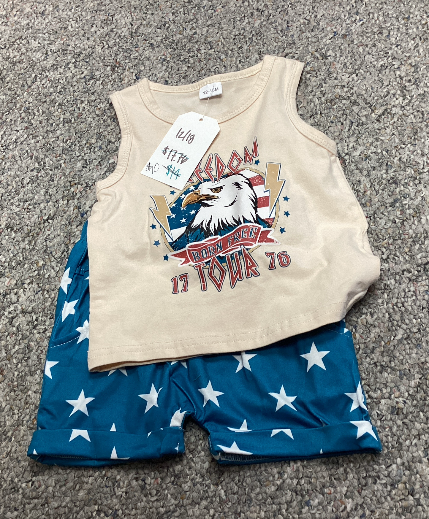 Freedom Tour Bro Tank w Patriotic Shorts set