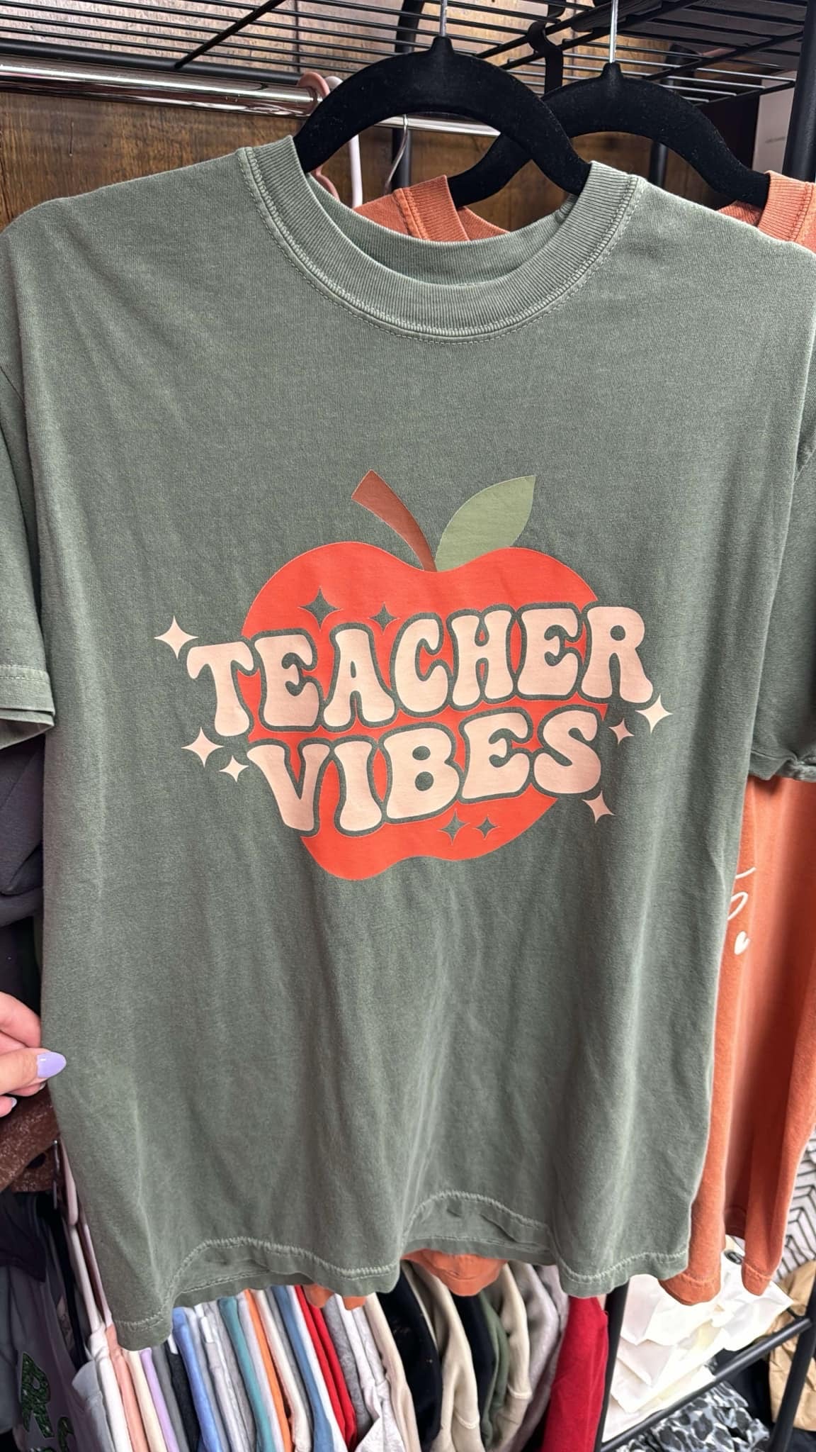 Teacher Vibes tee- Medium