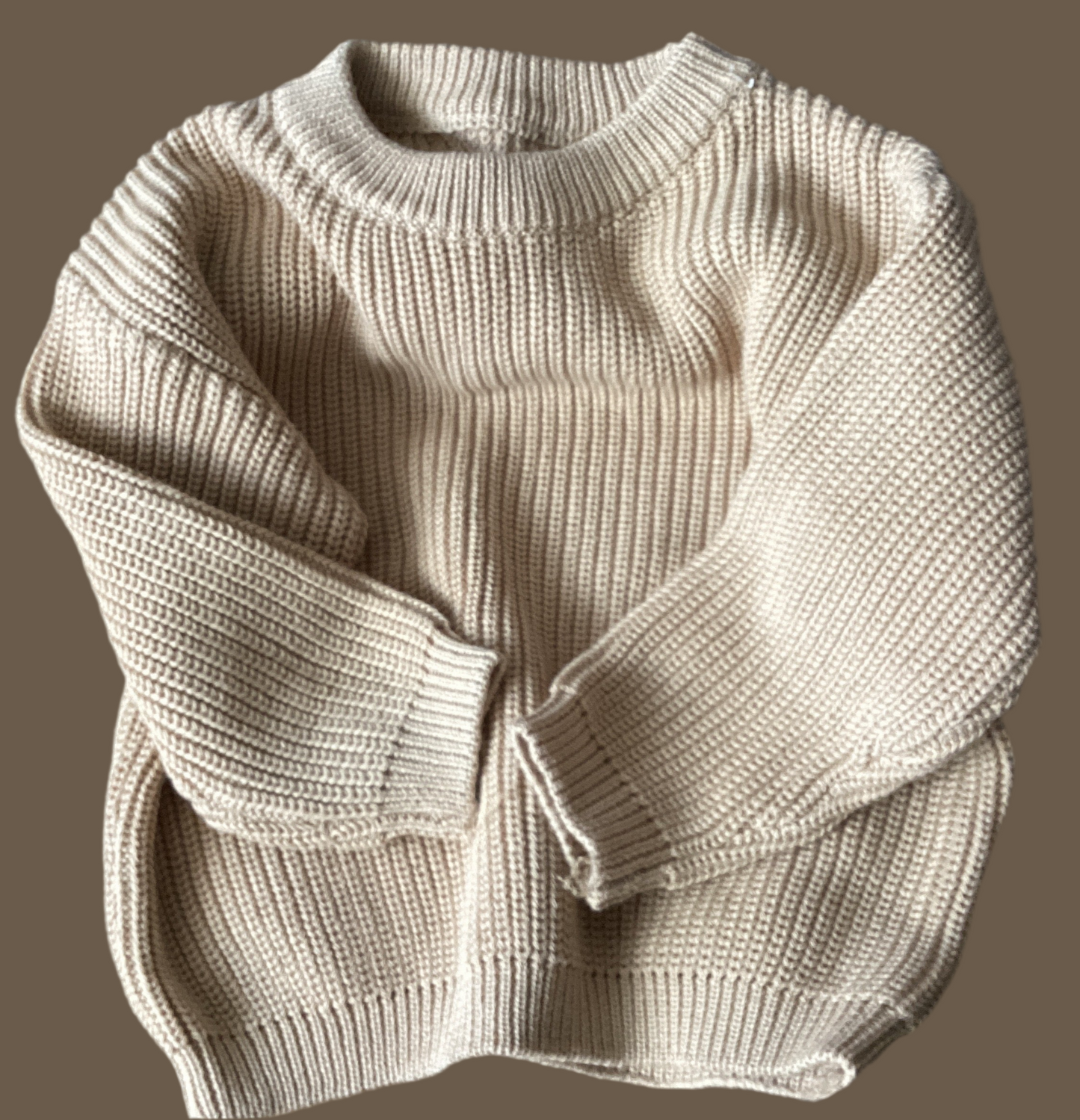 Ribbed tan sweater