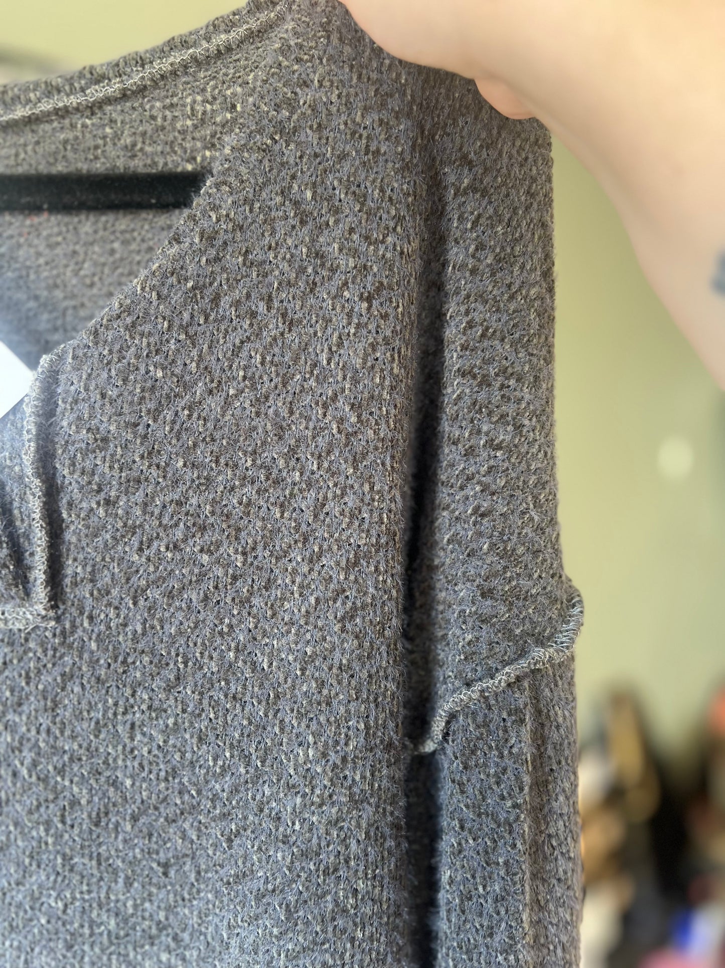 7th Ray Gray Button up Sweater