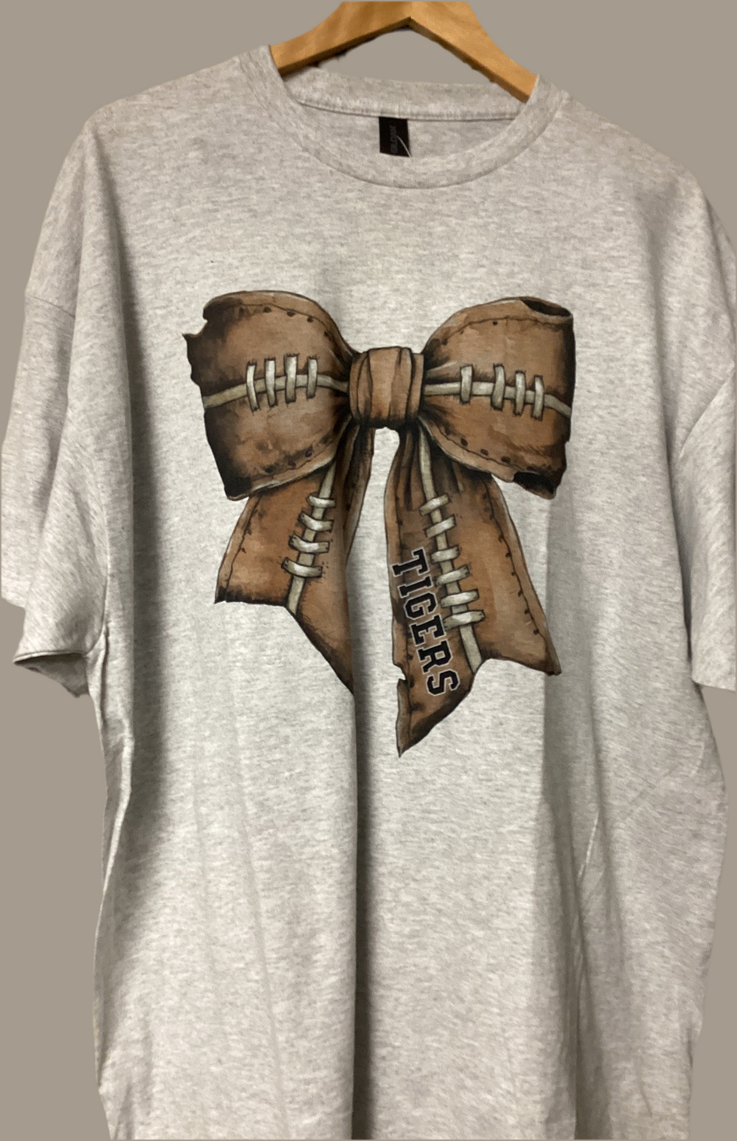 Tiger ribbon football T shirt