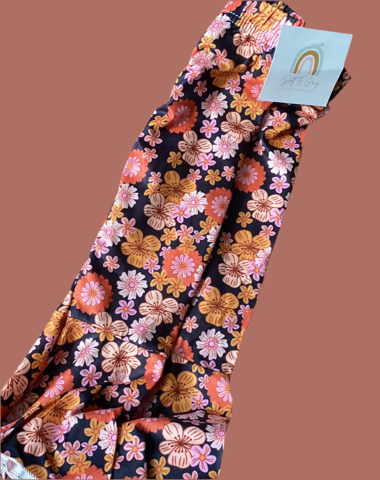 Floral flare pants