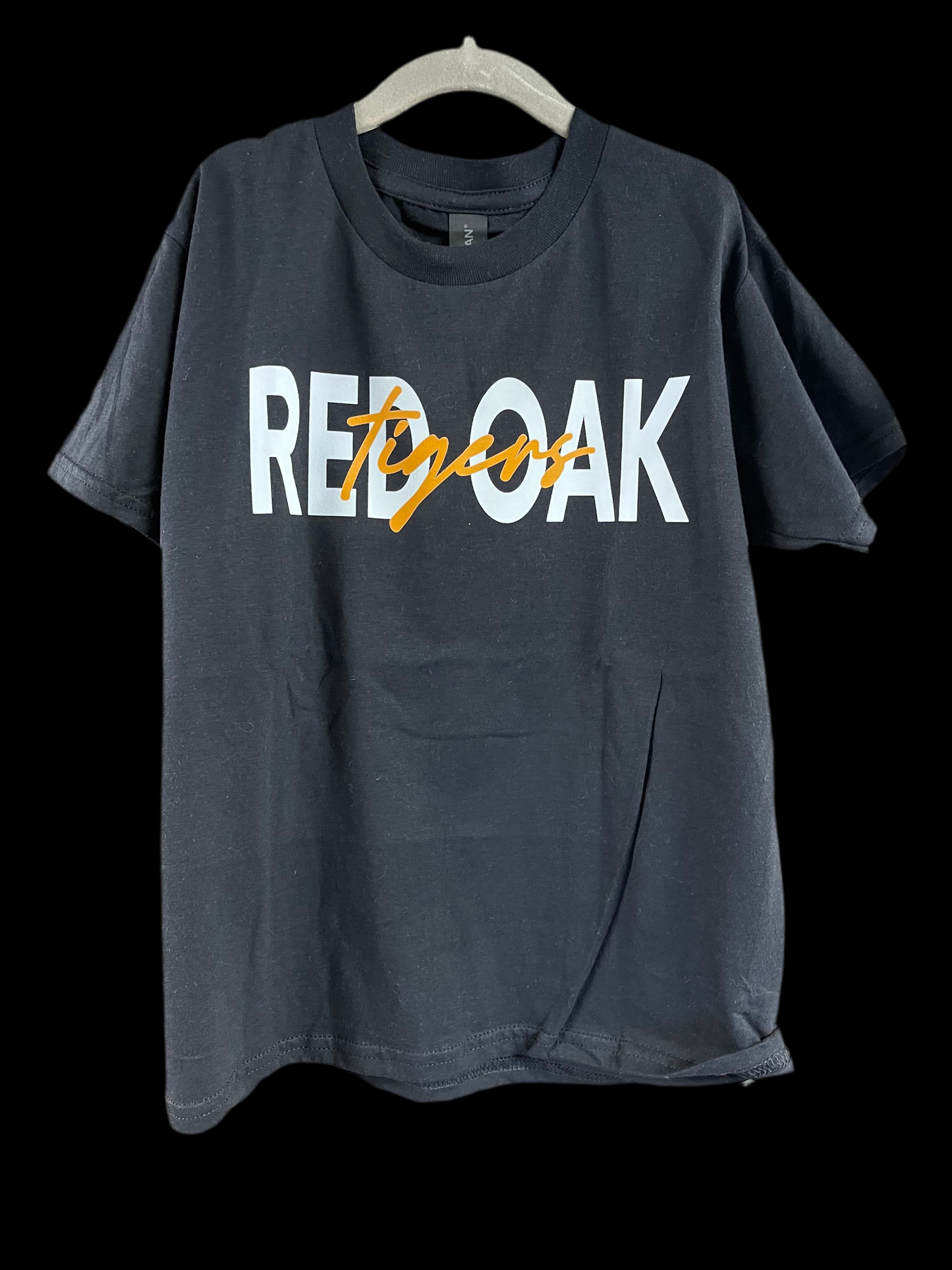 Red Oak Tigers Script White T-shirt