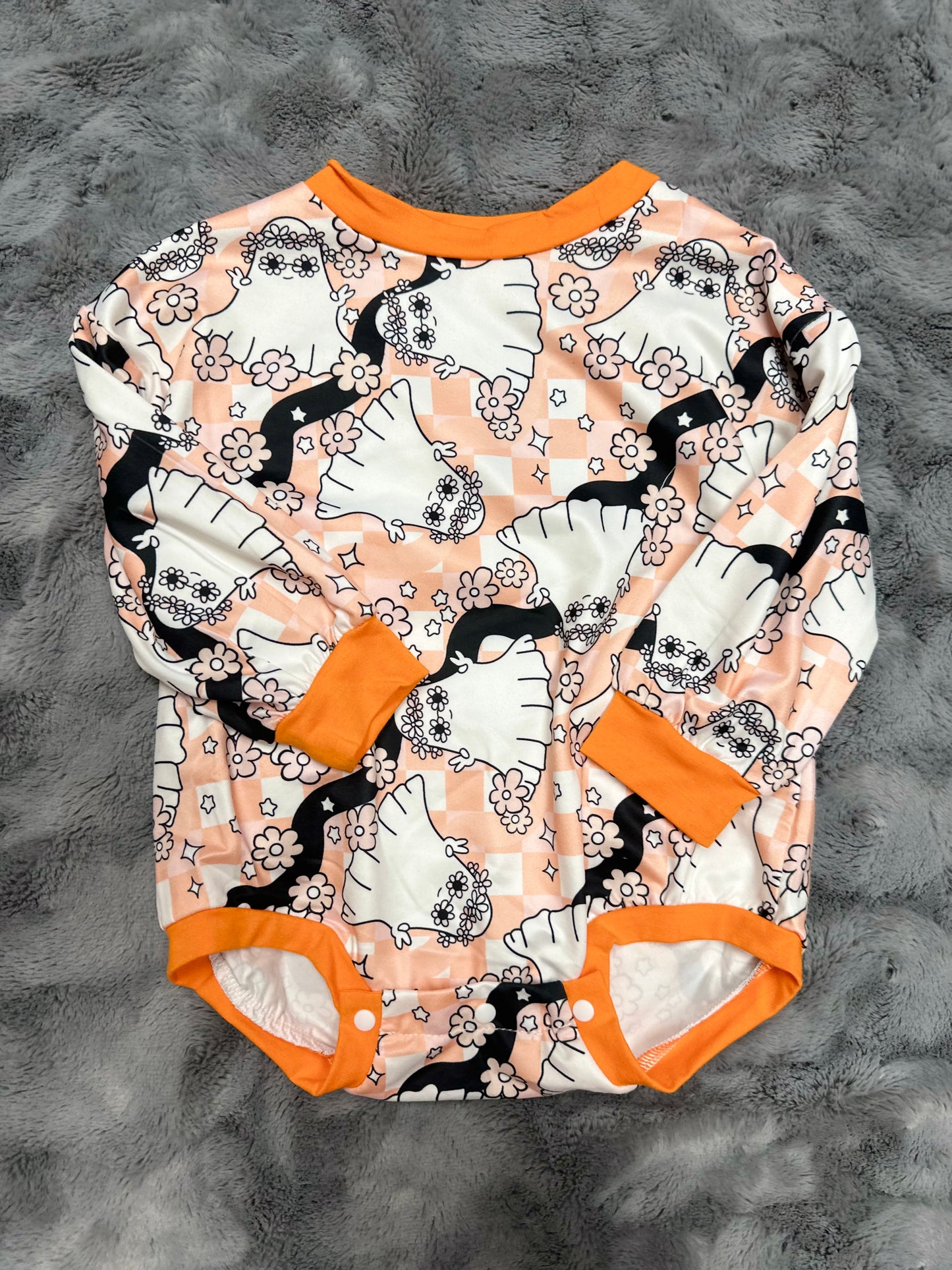 Orange Ghost Bubble Romper