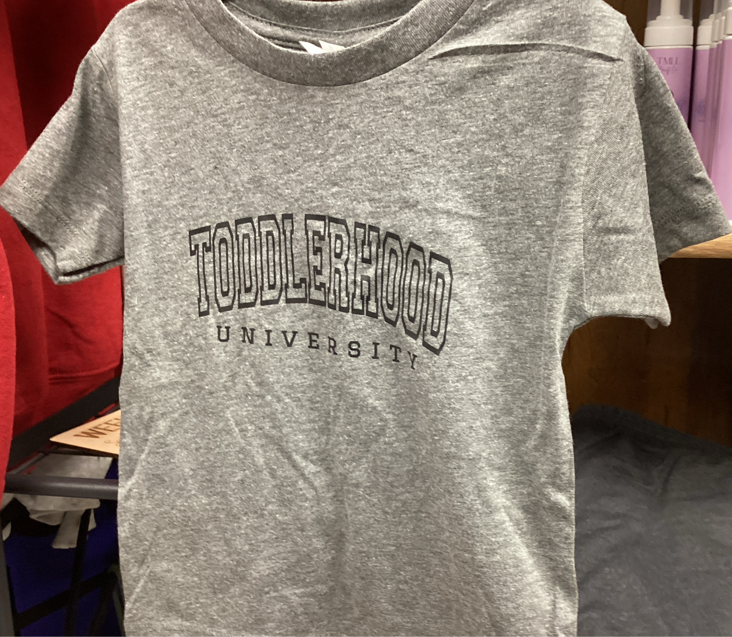 Toddlerhood University Grey Tee