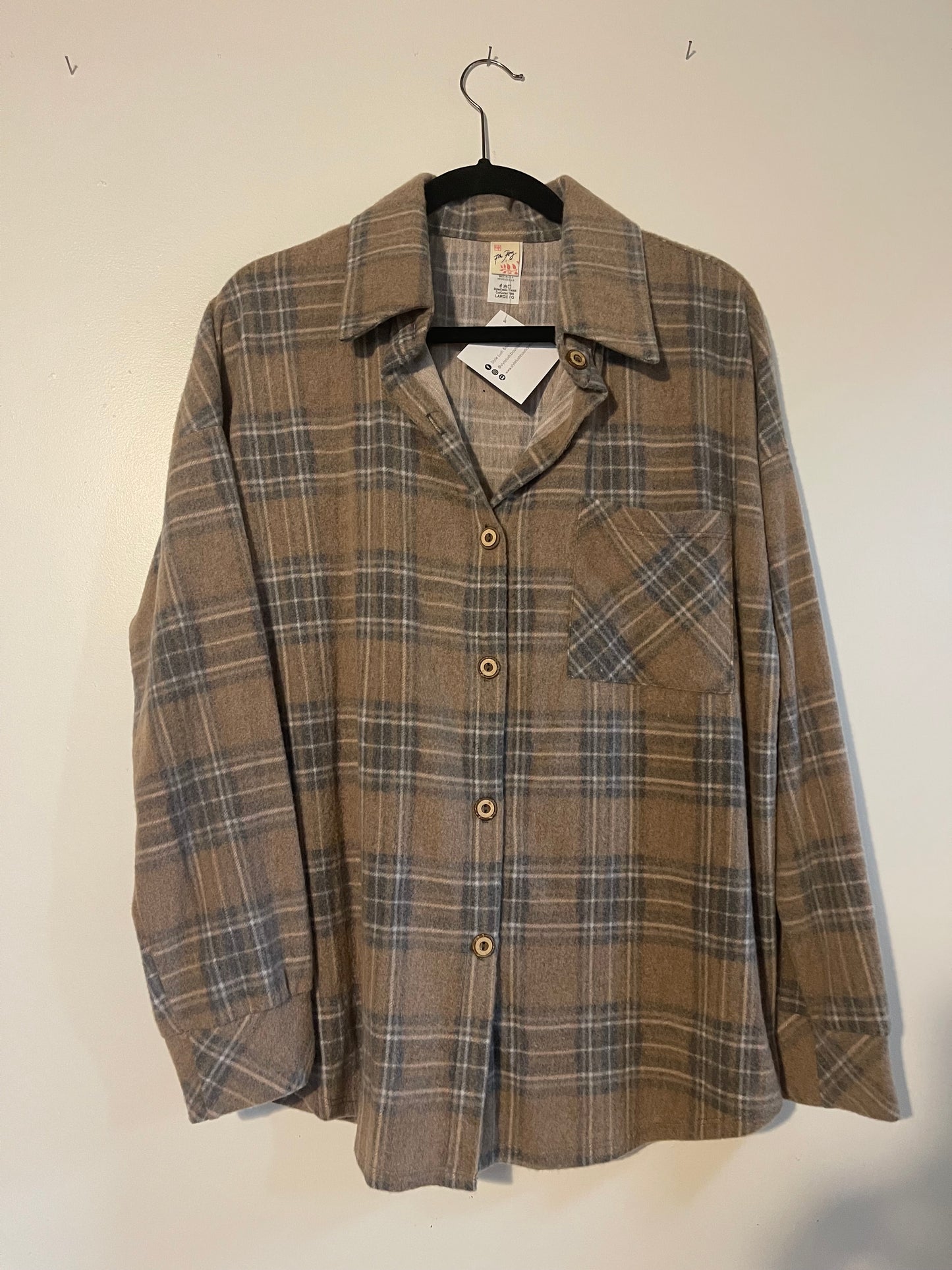 7th Ray Plaid Shacket