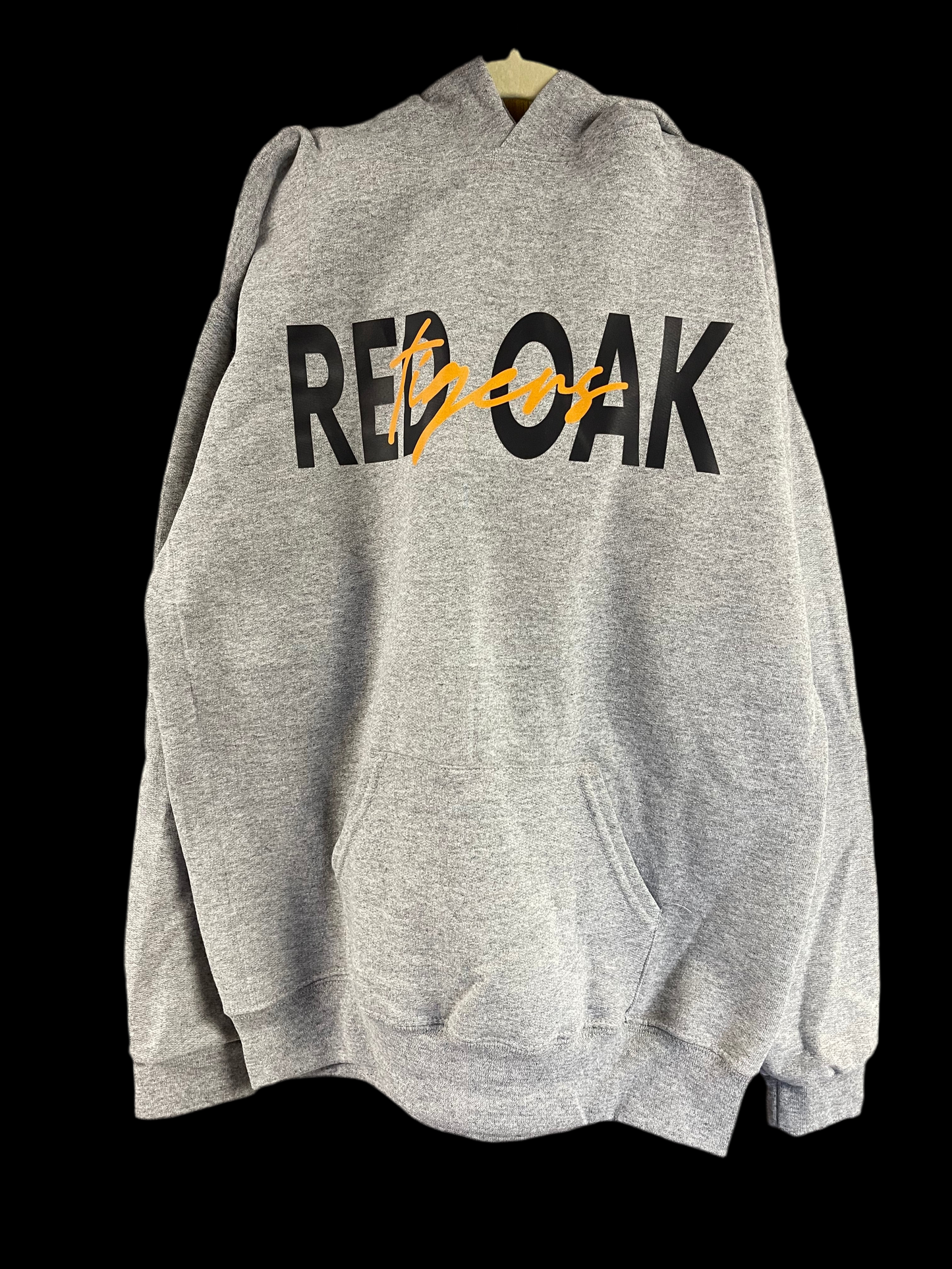 Red Oak Tigers Script Black Hoodie