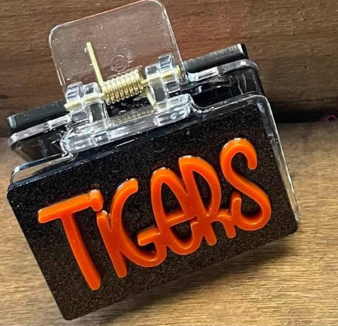 Tiger Glitter Hair Clips (Small)