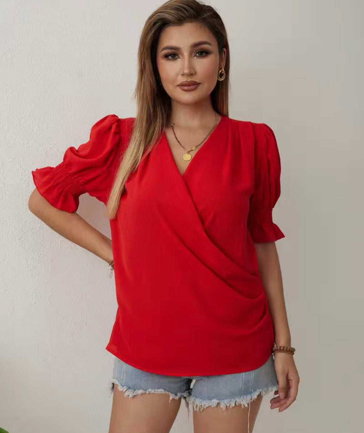 Red blouse