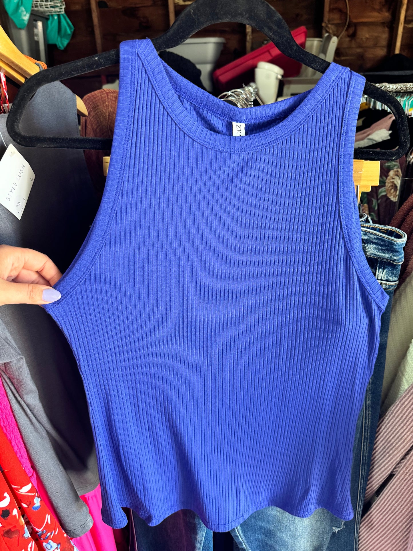 High Neck Zenana Tank top