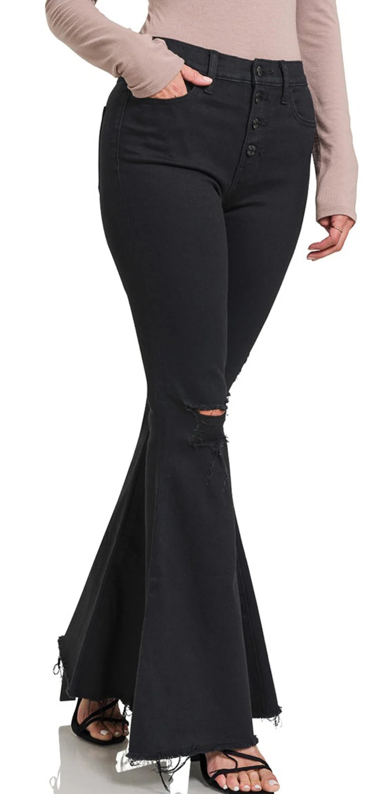 Zenana black flare jeans