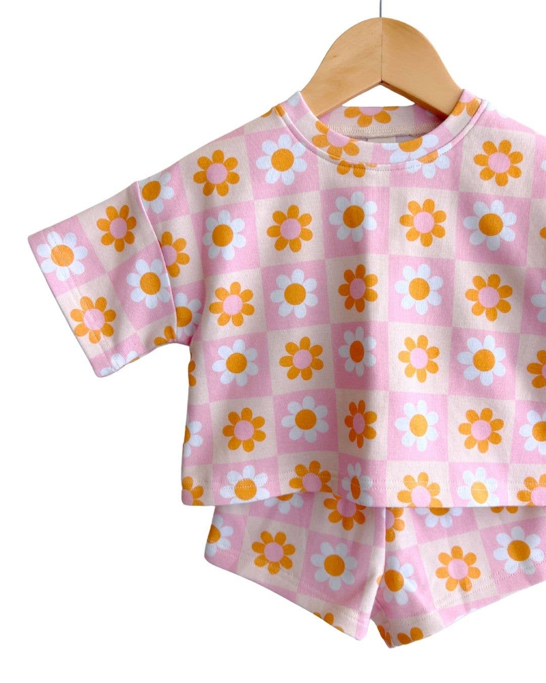 Lucky Panda Kids - Shorts Set | Retro Daisy: 5T