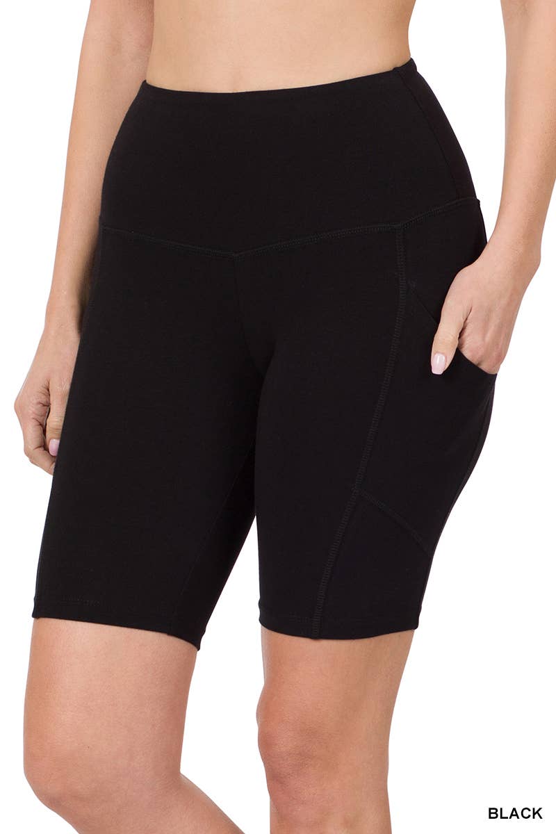 BIKER SHORTS WITH POCKETS