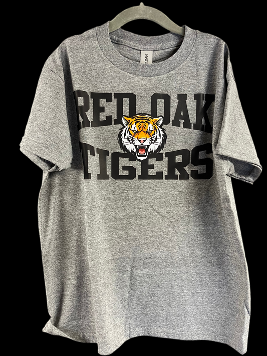 Red Oak Tigers Block Black T-shirts