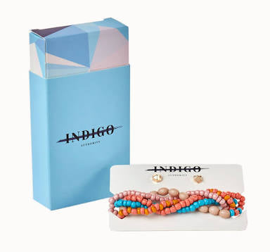 Indigo Authority earrings and bracelet