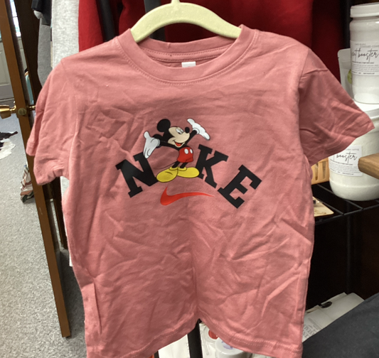 Nike/Mouse Sports Logo Maroon Tee