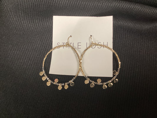 Gold and Silver Dangle Earrings