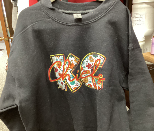 KC Flower Black Crew