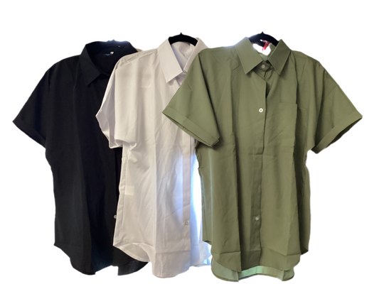 Button down with cuffed sleeves