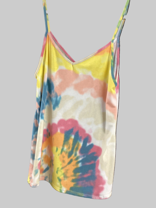 Bibi Spaghetti Strap Tye Dye Tank