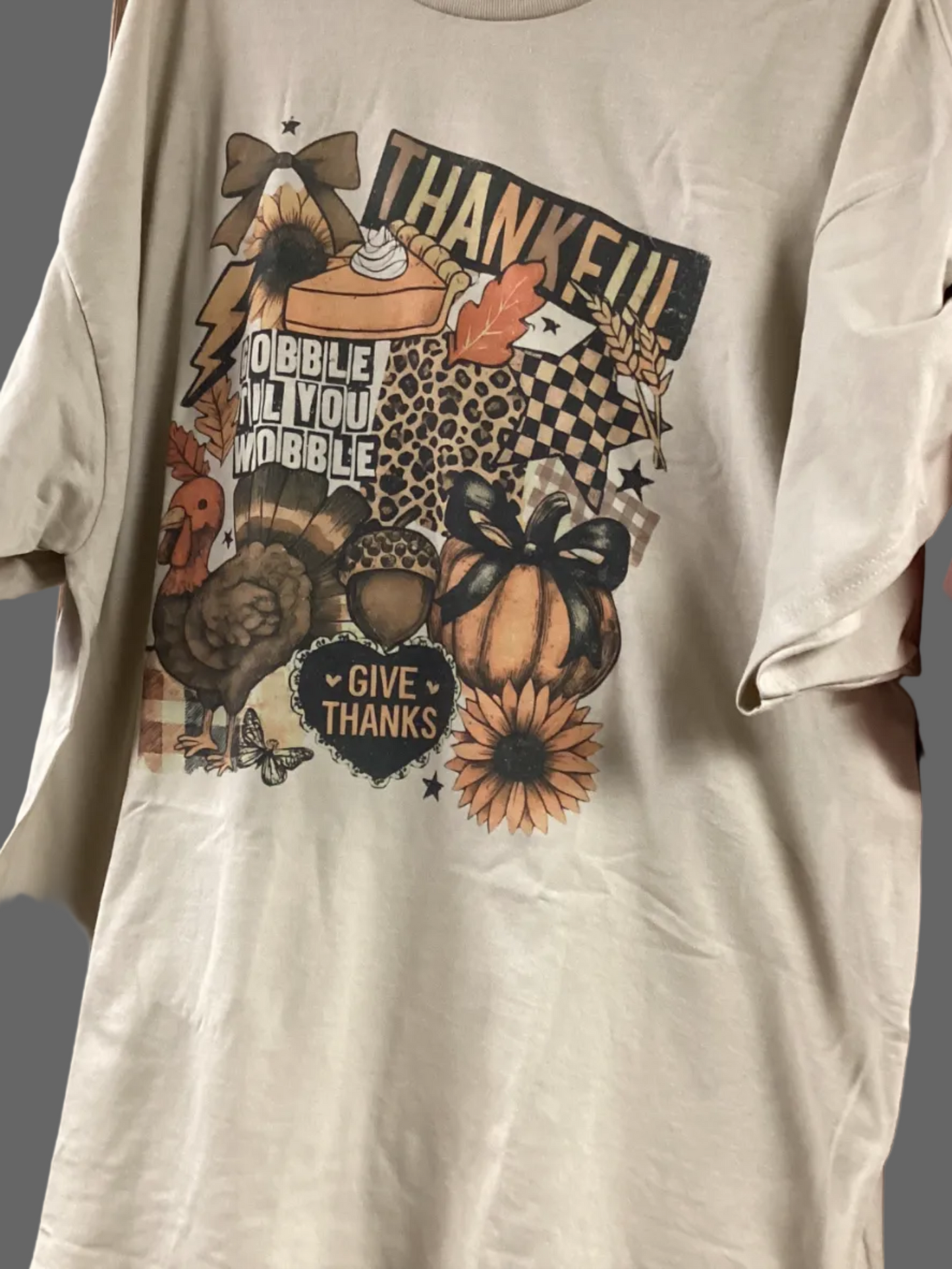 Thankful Gobble til you Wobble Tshirt