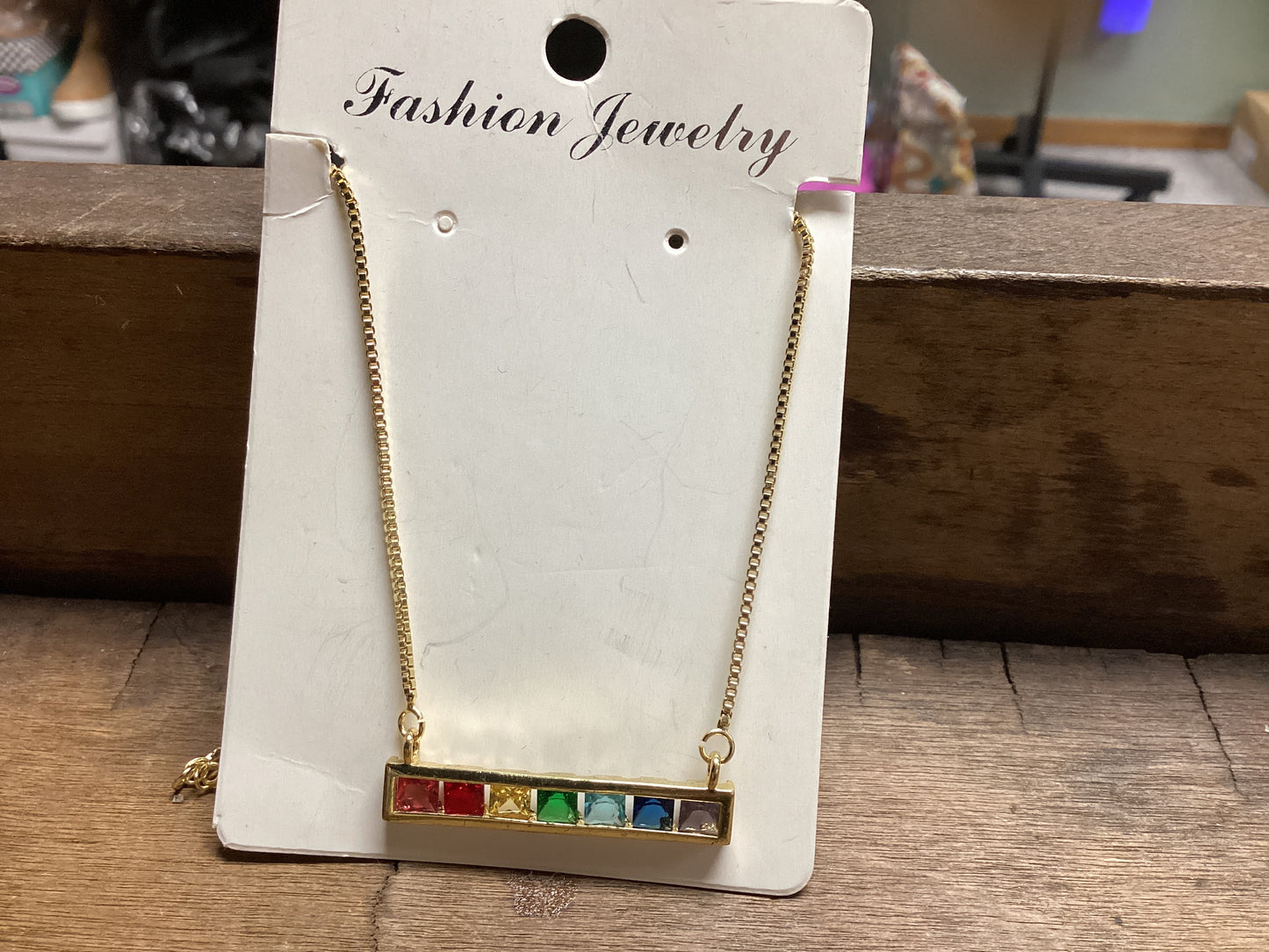 Fashion Jewelry Rainbow Pendant Necklace