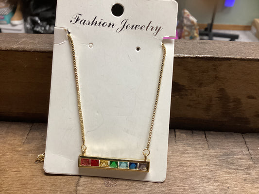 Fashion Jewelry Rainbow Pendant Necklace
