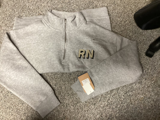 RN half zip crew- XL