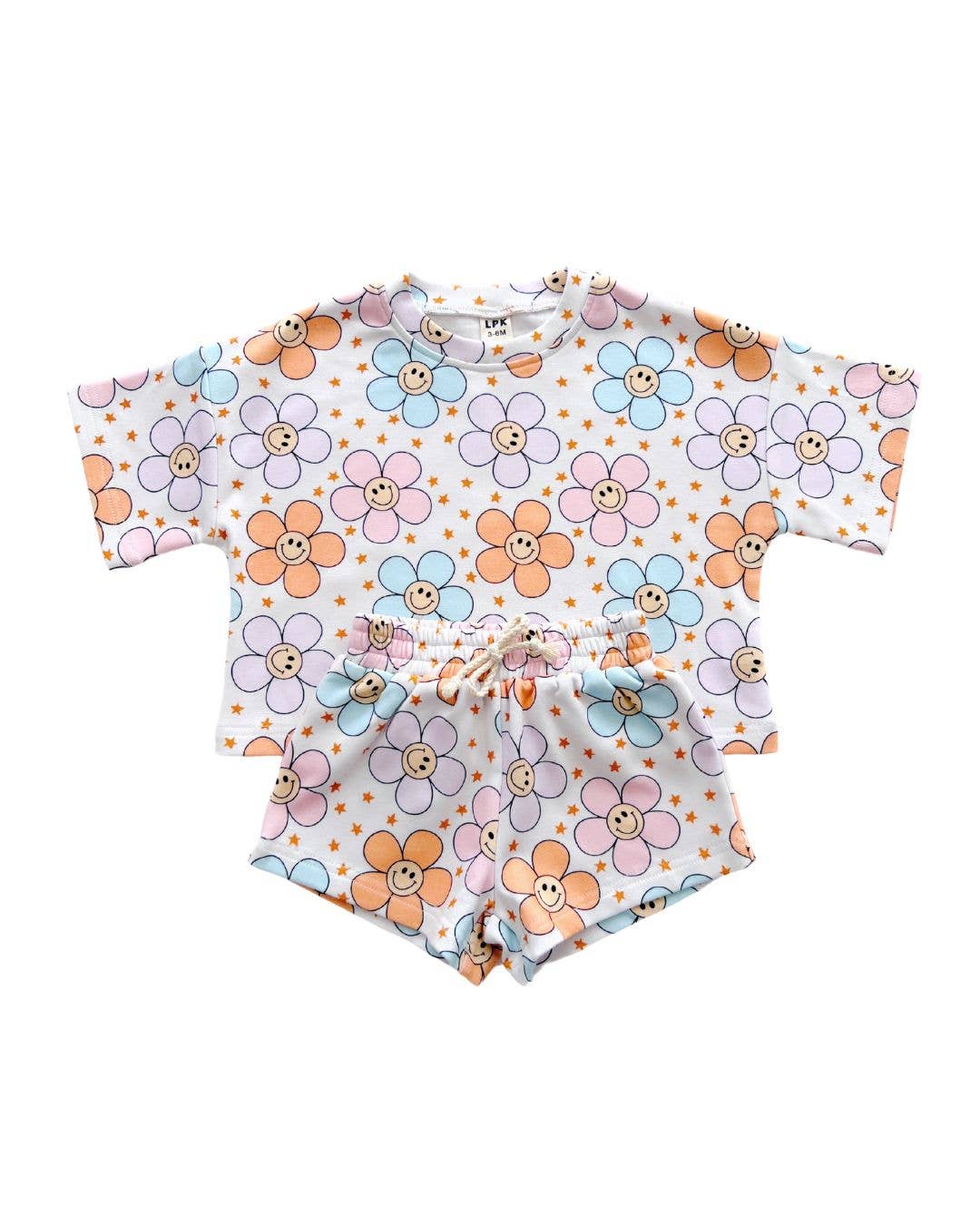 Lucky Panda Kids - Shorts Set | Ditzy Daisy: 5T