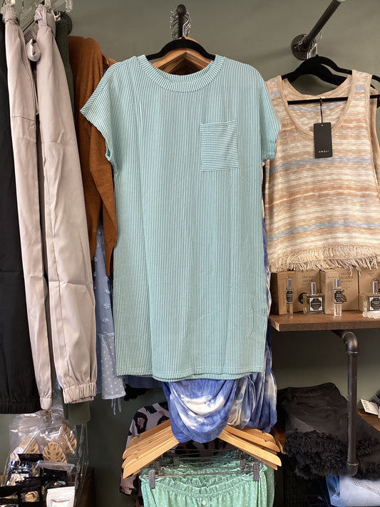 Light blue ribbed dress