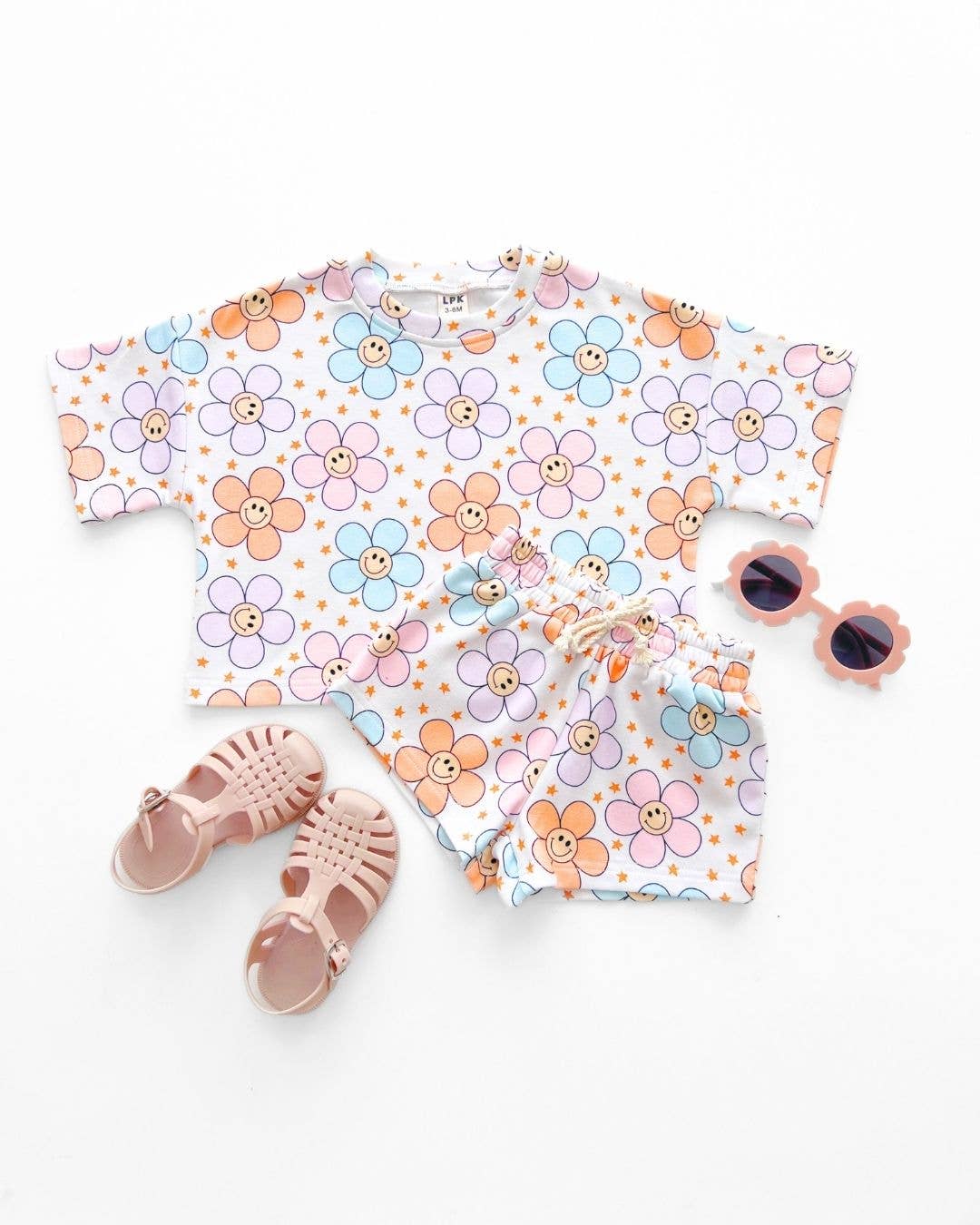 Lucky Panda Kids - Shorts Set | Ditzy Daisy: 5T