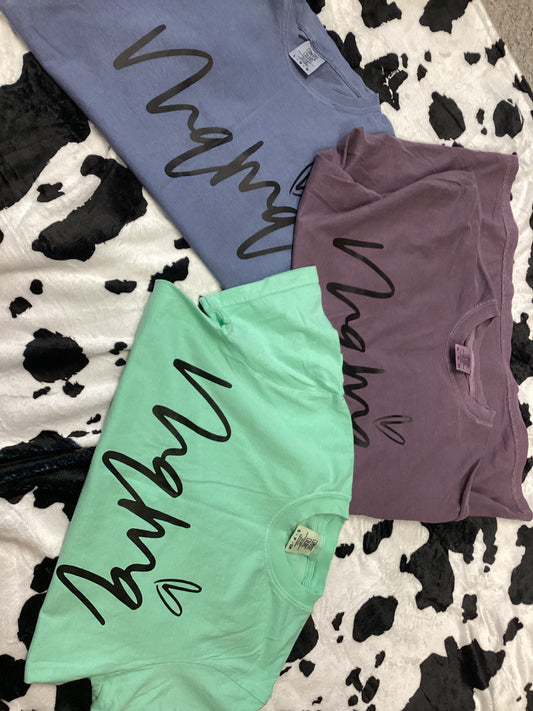 Mama cursive- Teal