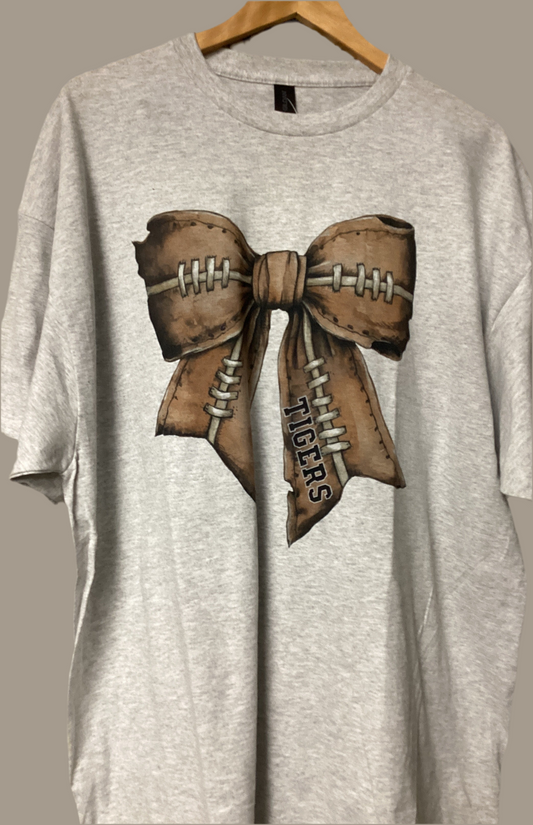 Tiger ribbon football T shirt
