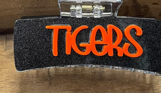 Tiger Glitter Hair Clips (Large)