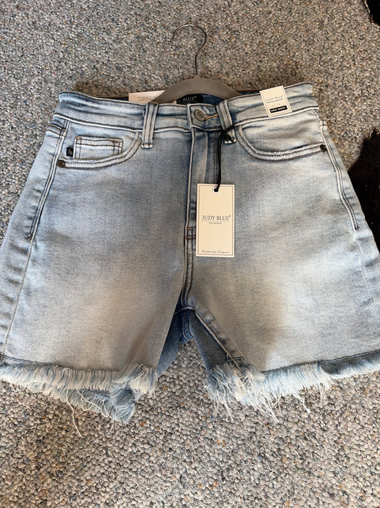 Judy Blue High Waist Acid Wash Shorts with Tummy Control