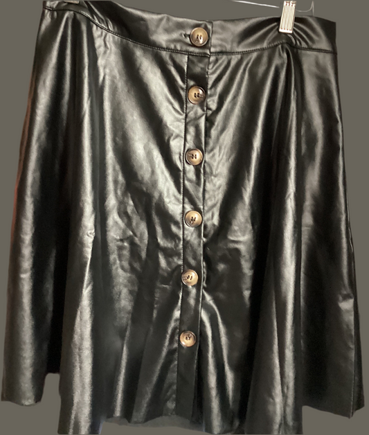 Leather like Black skirt