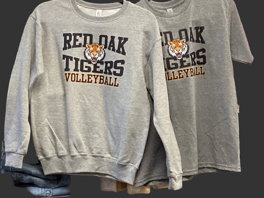Red Oak Tigers Volleyball Crew/Tshirt