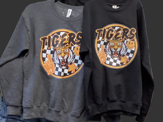 Tiger Crew with Smiley and Hand Wave Youth Large