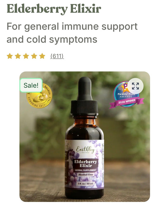 Elderberry Elixir Alcohol Free 8oz.