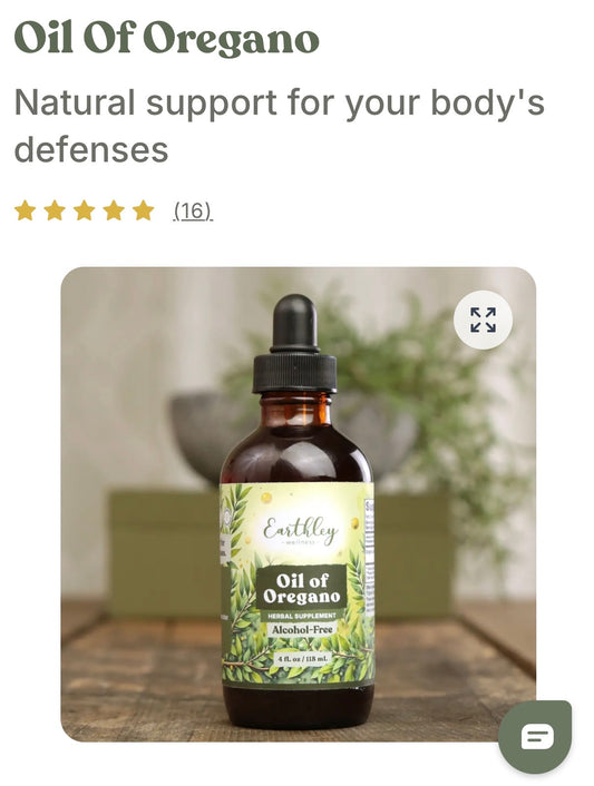 Earthly Oil of Oregano 4oz