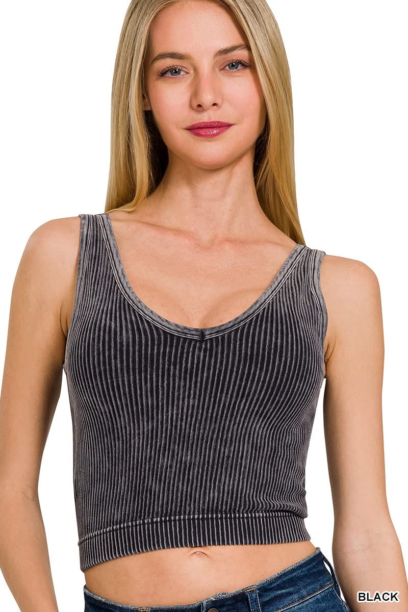 Zenana Padded Crop Tank